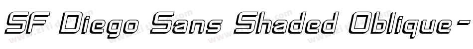 SF Diego Sans Shaded Oblique字体转换